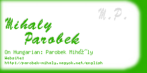 mihaly parobek business card